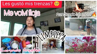 VLOG🤭🌺, Almuerzo y tortillas a mano🥘 Limpieza Extrema de Patio y cocina🧹|| Lavando los trastes🤮