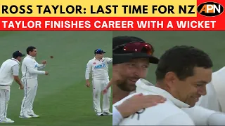 Ross Taylor's Last Moments In Test Cricket, Retires After Taking A Wicket - NZ VS BAN 2nd Test