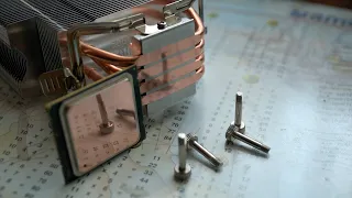 Шлифовка и полировка основания кулера и поверхности теплораспределительной крышки процессора.