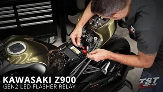 How to install an LED Flasher Relay on a 2017+ Kawasaki Z900 by TST Industries