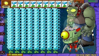 9999 Snow Pea vs Dr. Zomboss vs Gargantuar - Plants vs Zombies