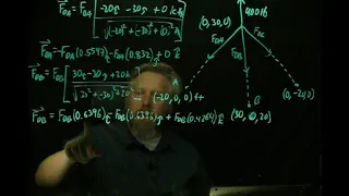 3D equilibrium of a particle - how to solve a system of equations