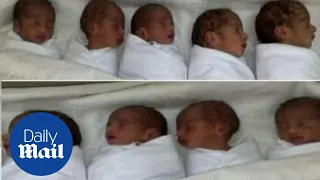 Couple give first interview after giving birth to record nonuplets