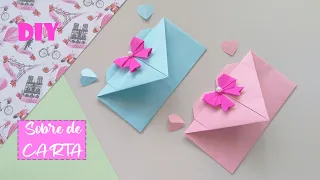 DIY 💗 - Como hacer un SOBRE para CARTA / Sobre de papel / How to make a letter envelope / Muy linda🥰