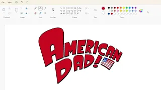 How to draw the American Dad! logo using MS Paint | How to draw on your computer