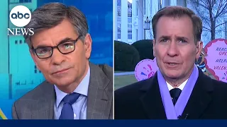 John Kirby goes one-on-one with George Stephanopoulos on shootdowns of suspicious objects | GMA