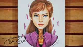 DRAWING ANNA | Fan Art Timelapse (Frozen 2)