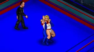 Wonder Girl III vs Power Girl Fire Pro Wrestling Returns