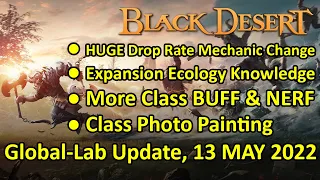 Drop Rate Mechanic Change, Class BUFF/NERF, Ecology Knowledge (Black Desert Global Lab, 13 MAY 2022)