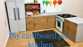 How to make cardboard kids play kitchen part 4/5 | HappyBankyCraftymom