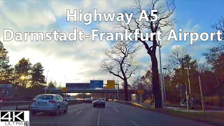 Driving to Frankfurt Airport on German Autobahn | 4K 60fps Drive Tour 2022