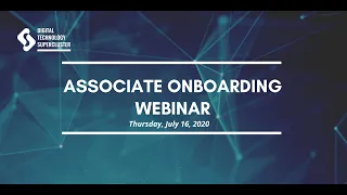 Associate Onboarding Webinar July 2020