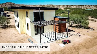 TIME LAPSE - Building An Indestructible Steel Patio | Part 1