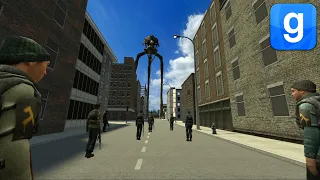 War Of the The Worlds TRIPOD VS REBEL soldiers Fight Garry's Mod