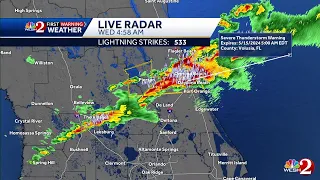 Tornado warning issued for Lake, Volusia, Flagler counties