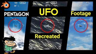 Declassified Navy 'UFO' Videos (1,2,3) Recreated | Pentagon UAP Footage | Blender Animation HD