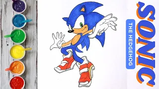 How to Draw SONIC the Hedgehog | Easy Painting | #viral #youtube #painting #art #sonic