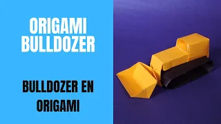 Origami Paper Bulldozer Tutorial (Makoto Yamaguchi)