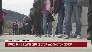 More San Diegans Eligible For Vaccine Monday