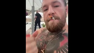 Conor McGregor smoking a Joint on the Beach