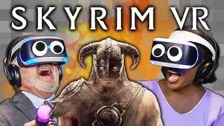 SKYRIM VR | PSVR (Elders React: Gaming)