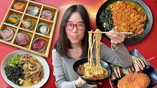 Curry Katsu Udon Noodles, Luxury Sashimi Box & More! JAPANESE FOOD TOUR in Seattle (Part 1)