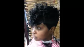 Short cut quick weave curly top