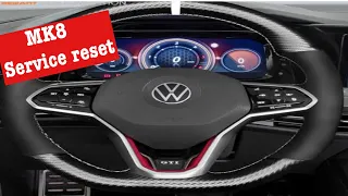 How to reset the service light on a 2021 MK8 VW Golf.