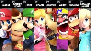 Mario VS Donkey Kong VS Luigi VS Peach VS Bowser VS Wario VS Diddy Kong VS Rosalina & Luma Smash