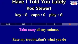 Have I Told You Lately - Rod Stewart (Karaoke & Easy Guitar Chords)  Key : G