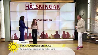 Så ska du inte göra när du skakar hand: ”Det visar att du är en liten fåntratt” - Nyhetsmorgon (TV4)