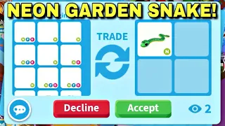 😱🐍NO WAY! I JUST GOT THE SECRET *NEON* GARDEN SNAKE! + BIG WIN FOR MY GARDEN SNAKE! ADOPT ME#adoptme