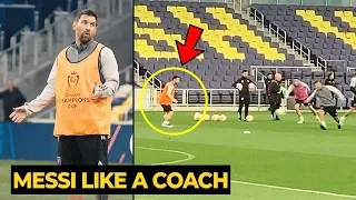 Messi seen coaching his teammates during a training session at Nashville Stadium | Football News