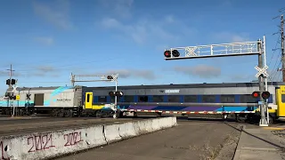 Amtrak CDTX 90218 San Joaquins Train 702 South - E. Morada Lane Railroad Crossing, Stockton CA