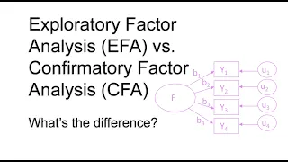 Exploratory Factor Analysis (EFA) vs Confirmatory Factor Analysis (CFA)