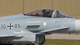 [4K] Airplane Spotting TaktLwG 71 Richthofen I Eurofighter/Alpha Jet I Afterbruner Takeoff/Landing