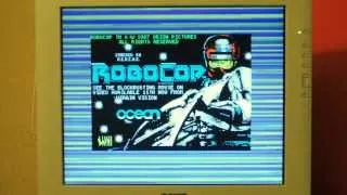 ZX Spectrum loading RoboCop - C-one FPGA clone