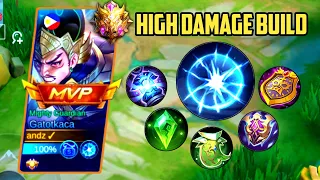 GATOTKACA HIGH DAMAGE BUILD THAT YOU MUST TRY THIS SEASON - GATOTKACA BEST BUILD 2023 - MLBB