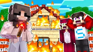 LA EX DE SPARTOR INCENDIA SU CASA😱 MORA Y SPARTOR LA ATRAPAN👀 en MINECRAFT