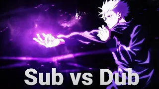 Gojo Satoru Hollow Purple | Sub vs Dub | Jujutsu Kaisen