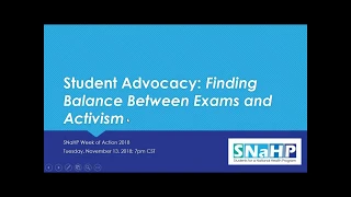 Webinar: Student Advocacy