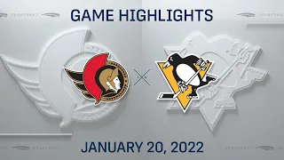 NHL Highlights | Senators vs. Penguins - Jan. 20, 2022