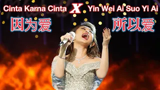 Cinta Karna Cinta 因为爱所以爱 2 BAHASA - Helen Huang Live Performance Lirik Terjemahan