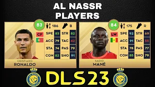 AL NASSR PLAYERS RATINGS IN DLS 23! | DREAM LEAGUE SOCCER 23