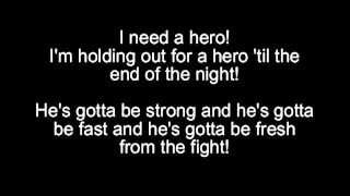 Bonnie Tyler - Holding out for a hero (Lyrics on screen)