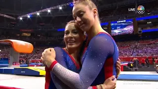 Mykayla skinner final routine(Vault 2) at USA/ She cries and thank the croud for support