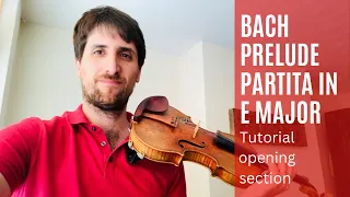 Bach Prelude Partita in E Major BWV1006 - tutorial opening section (bars 17-28)