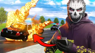 Annoying Cops with Explosives In GTA 5 RP