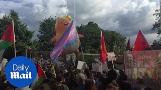 Demonstrators hit streets of Dublin to protest against Donald Trump's visit