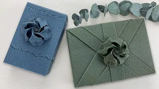 Gift Wrapping｜Gift Packing Ideas + Origami Paper Flower Tutorial （선물포장）